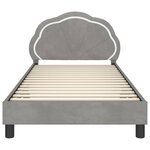 vidaXL Cadre de lit pour enfants avec tête de lit Gris clair