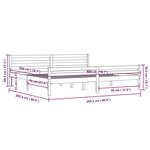 vidaXL Cadre de lit sans matelas bois massif 200x200 cm