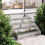 vidaXL Escalier en caillebotis 100x24x7 cm acier galvanisé