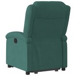 vidaXL Fauteuil inclinable Vert foncé Velours