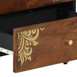 vidaXL Cabinet de chevet avec tiroir marron miel 50 x 33 x 62 cm