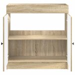 vidaXL Armoire sous évier de salle de bain Chêne Sonoma