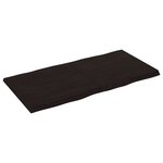 vidaXL Dessus de table bois massif traité bordure assortie