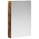 vidaXL Armoire Miroir de Salle de Bain Chêne fumé 40 x 10 5 x 60 5 cm