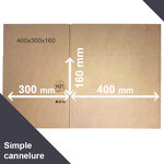 Lot de 5 cartons emballage à simple cannelure standard 400 x 300 x 160 mm