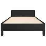 vidaXL Cadre de lit avec tête de lit sans matelas noir 90x190 cm