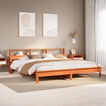 vidaXL Cadre de lit sans matelas cire marron 180x200cm bois pin massif