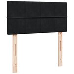 vidaXL Sommier à lattes de lit avec matelas Noir 100x200 cm Velours