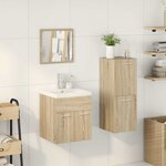vidaXL Ensemble de meubles de salle de bain 4 Pièces chêne sonoma