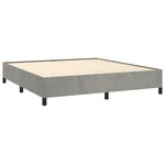 vidaXL Cadre de lit sans matelas gris clair 160x200 cm velours