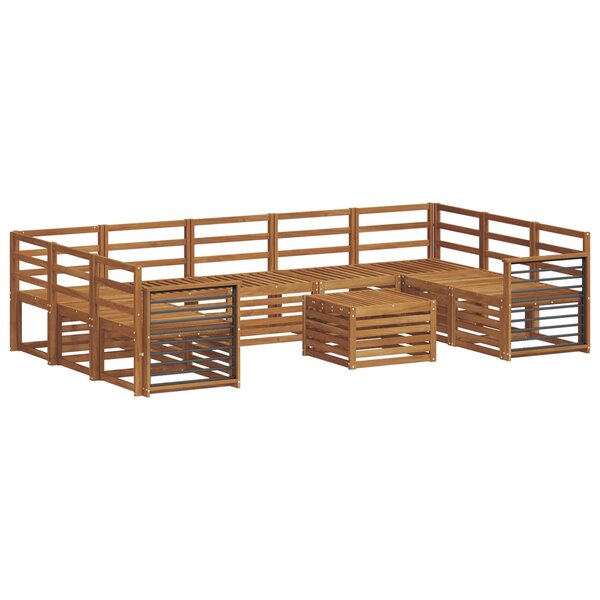 vidaXL Ensemble de canapés d'extérieur 10 pc Naturel