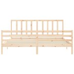 vidaXL Cadre de lit avec tête de lit 200x200 cm bois massif