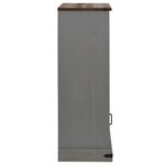 vidaXL Armoire à vin HALDEN casiers à vin porte coulissante gris pin