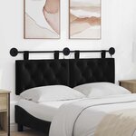 vidaXL Tête de lit suspendue Noir Velours