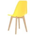 vidaXL Chaises à manger lot de 4 jaune plastique