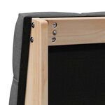 vidaXL Tête de lit capitonnée Gris foncé 100 cm Pin massif