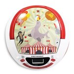 METRONIC 477145 Radio CD enfant style Circus - rouge et blanc