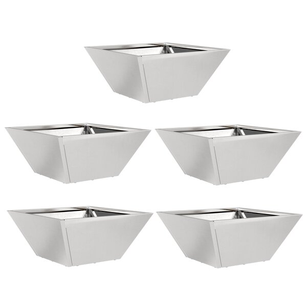 vidaXL Jardinières en bol 5 Pièces 35x35x15 cm en inox