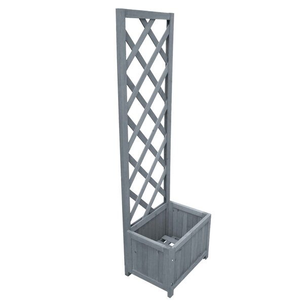 vidaXL Jardinière en treillis 40x30x135 cm Bois de sapin massif