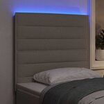 vidaXL Tête de lit LED avec des lumières à LED Taupe 80 cm tissu