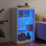 vidaXL Buffet avec lumières LED blanc 60 5x37x100 cm