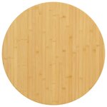 vidaXL Dessus de table Ø90x4 cm bambou