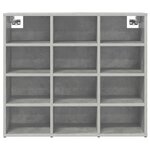 vidaXL Cabinet à chaussures avec étagère Gris béton 77 5 x 30 x 67 cm