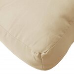 vidaXL Coussin de palette beige 80x80x12 cm tissu