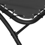 vidaXL Chaise longue et auvent gris foncé 167x80x195 cm tissu et acier