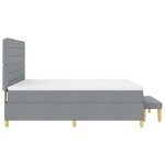 vidaXL Lit à ressorts avec tête de lit Gris clair 200 x 180 cm tissu