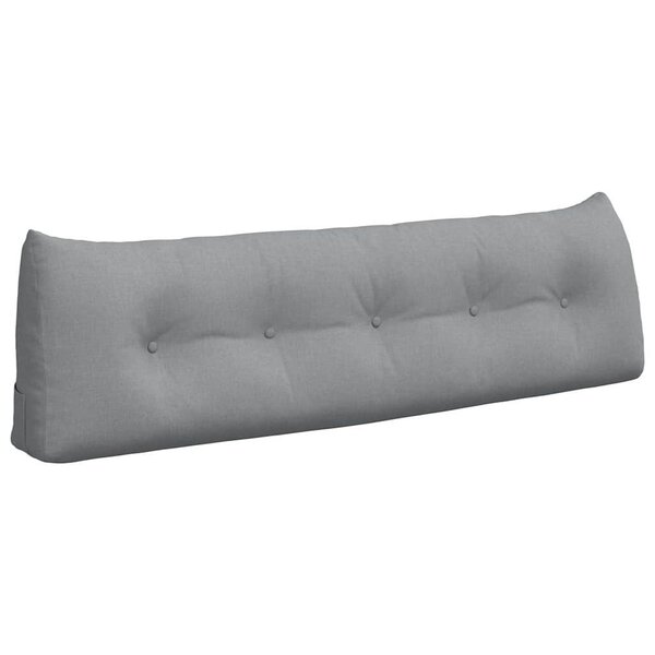 vidaXL Coussin de Dos Gris clair 160 x 24 x 50 cm tissu