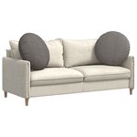 vidaXL Coussins de siège 2 Pièces Gris clair Ø 60 cm