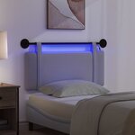 vidaXL Tête de lit suspendue Avec lumière LED Gris clair Tissu