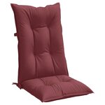 vidaXL Coussins de chaise dossier haut lot de 2 rouge bordeaux mélangé