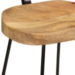 vidaXL Tabourets de bar lot de 2 49x43x103 cm bois de manguier massif