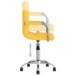 vidaXL Chaise pivotante de bureau Jaune moutarde Tissu