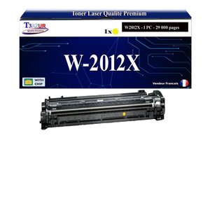 T3AZUR - Toner compatible avec HP Color LaserJet Managed E85055dn remplace HP W2012X / W2012A (HP 659X/659A)- Jaune