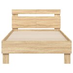 vidaXL Cadre de lit sans matelas avec tête de lit 100x200 cm