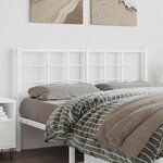 vidaXL Tête de lit métal blanc 135 cm