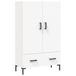 vidaXL Buffet haut blanc 69 5x31x115 cm bois d'ingénierie