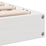vidaXL Cadre de lit surélevé Blanc 213.5 x 104 x 9 cm Pin massif