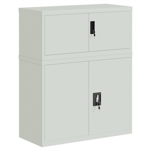 vidaXL Classeur gris clair 90x40x110 cm acier