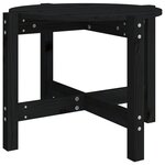 vidaXL Table basse Noir Ø 62 5x45 cm Bois massif de pin