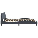 vidaXL Cadre de lit sans matelas gris foncé 180x200 cm velours