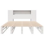 vidaXL Lit bibliothèque sans matelas blanc 160x200 cm bois massif