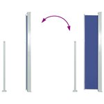 vidaXL Auvent latéral rétractable de patio 120x500 cm Bleu