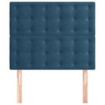 vidaXL Tête de lit Bleu foncé 80x5x118/128 cm Velours