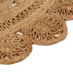 vidaXL Tapis Jute tressé à la main 120 cm Rond