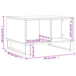 vidaXL Table basse Blanc brillant 60x50x36 5 cm Bois d'ingénierie