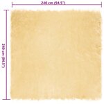 vidaXL Tapis en Peau de Mouton Synthétique Crème 240 x 240 cm